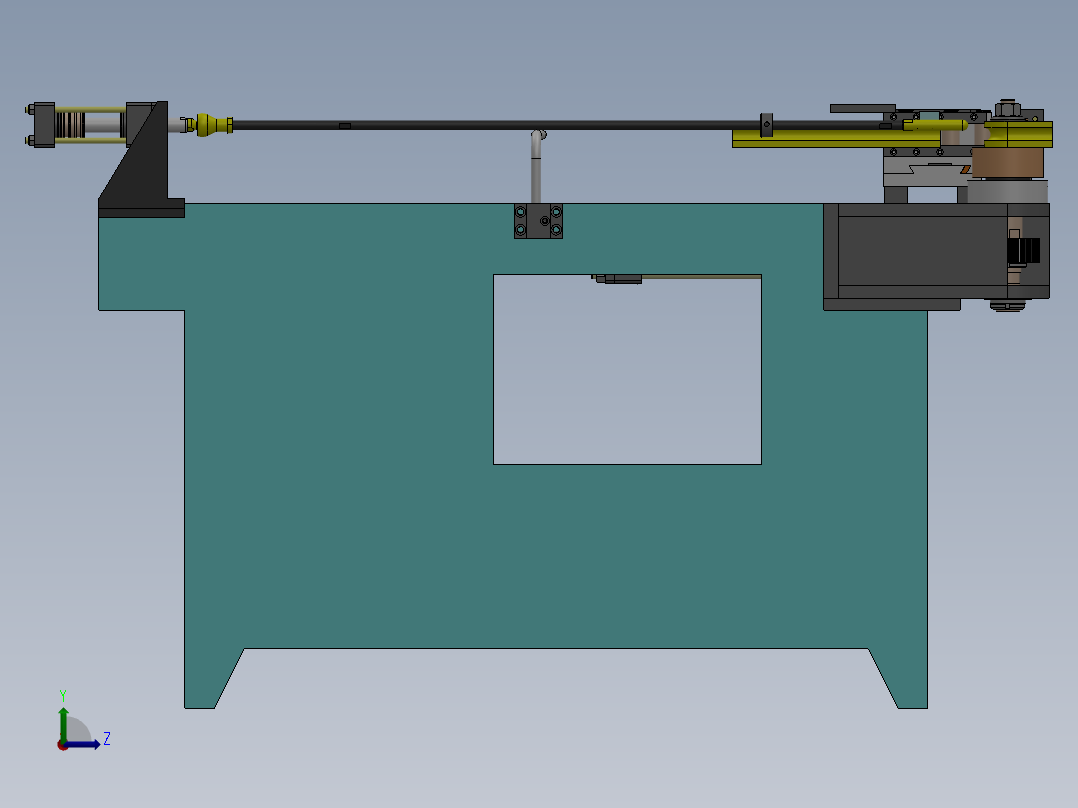 油压弯管机三维SW模型+CAD图纸139161===150左视图
