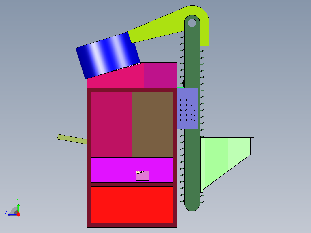 双工位旋转烫画机右视图