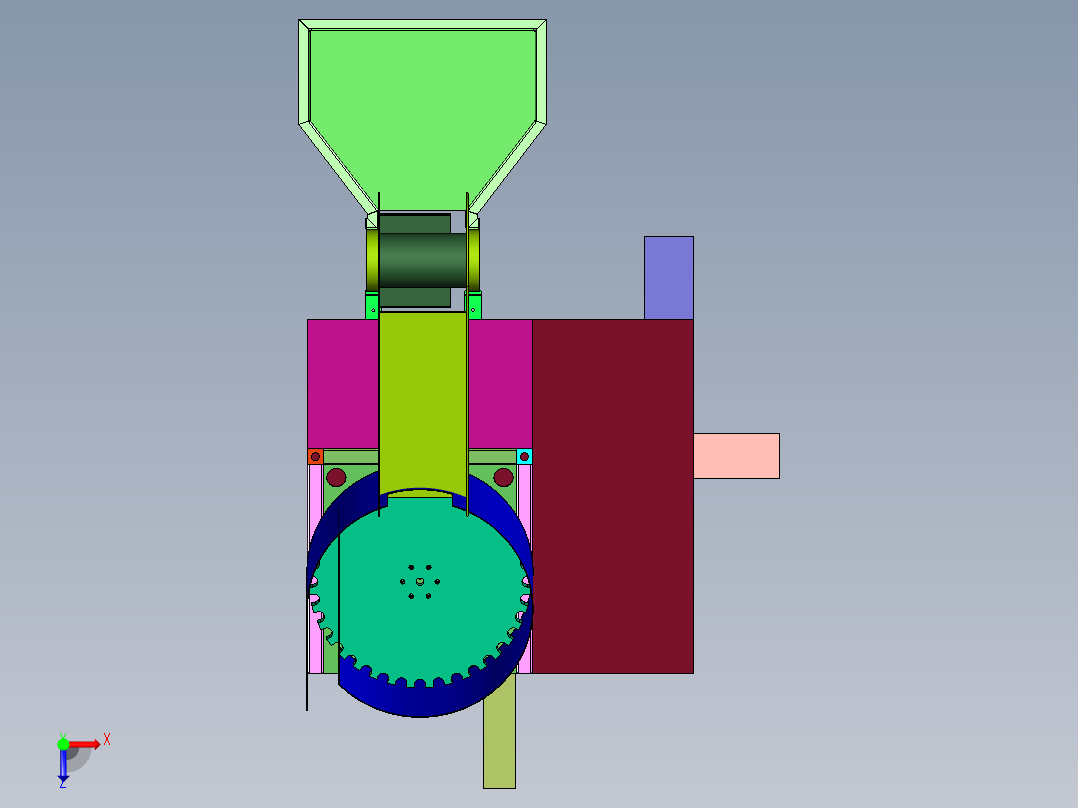 双工位旋转烫画机俯视图