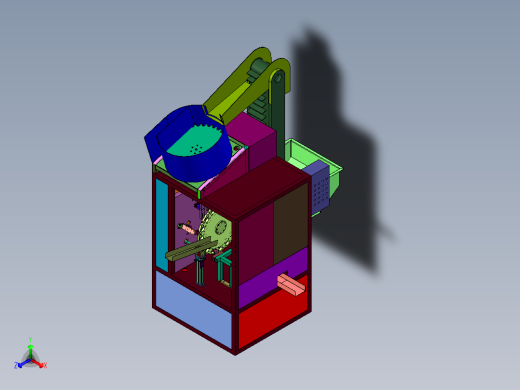 双工位旋转烫画机正等轴测缩略图