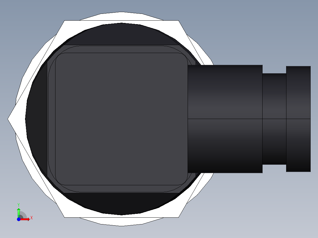 超声波设备H-125mm-4.92in-SS-OUTPUT-3-wire-PNP-NPN-DIN-CONNECTOR-BSP-THREAD前视图