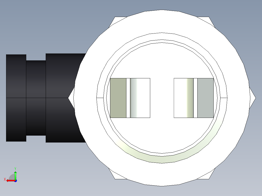 超声波设备H-125mm-4.92in-SS-OUTPUT-3-wire-PNP-NPN-DIN-CONNECTOR-BSP-THREAD后视图