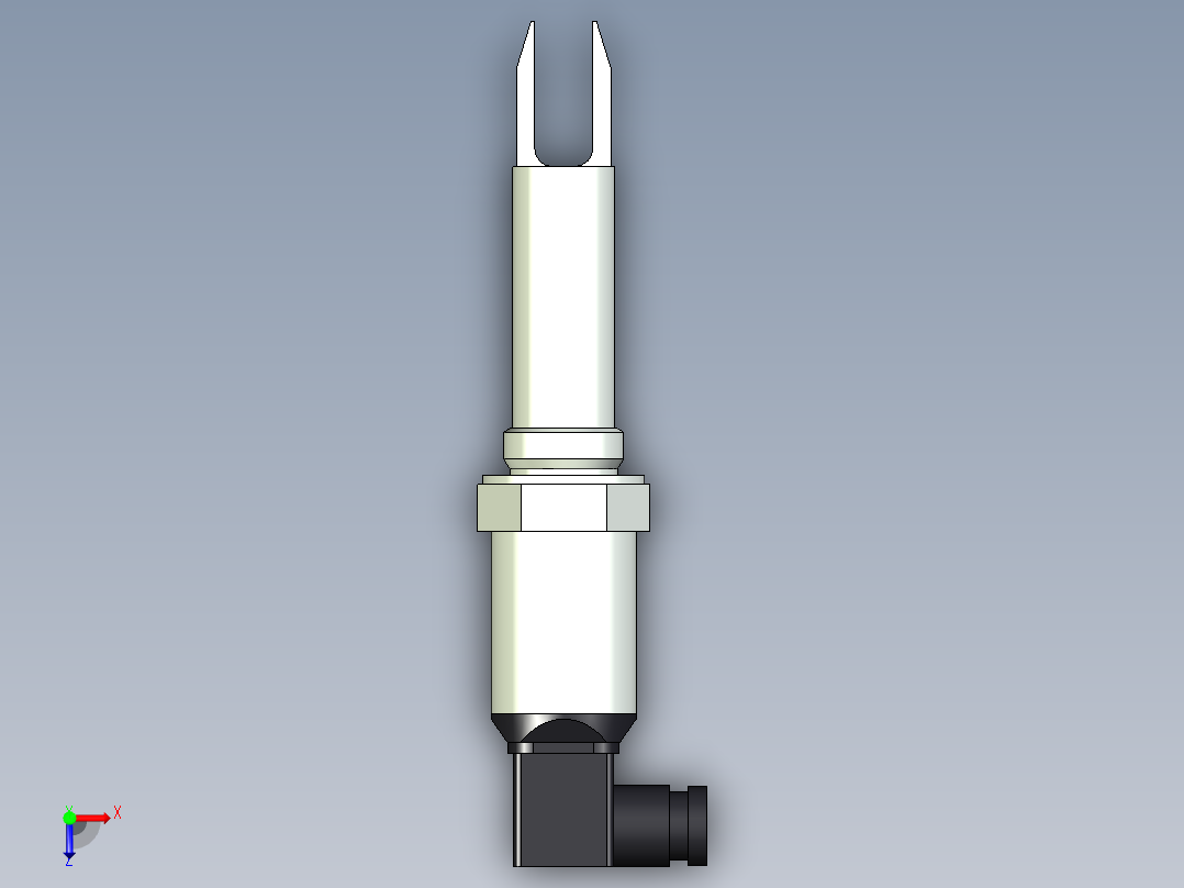 超声波设备H-125mm-4.92in-SS-OUTPUT-3-wire-PNP-NPN-DIN-CONNECTOR-BSP-THREAD俯视图