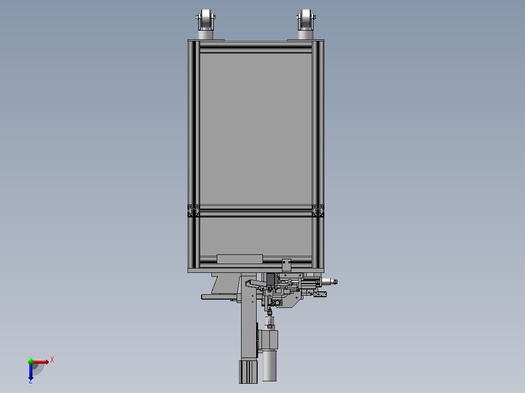 连接器自动组装螺丝机俯视图