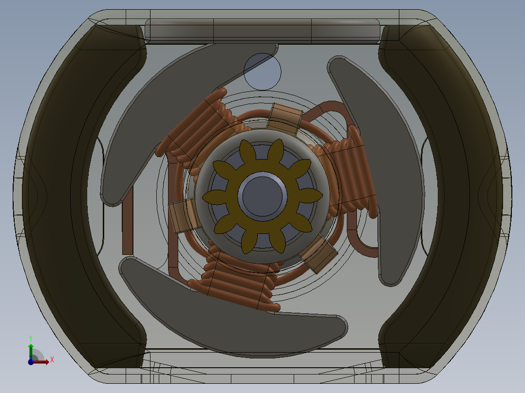 有刷直流电动机前视图