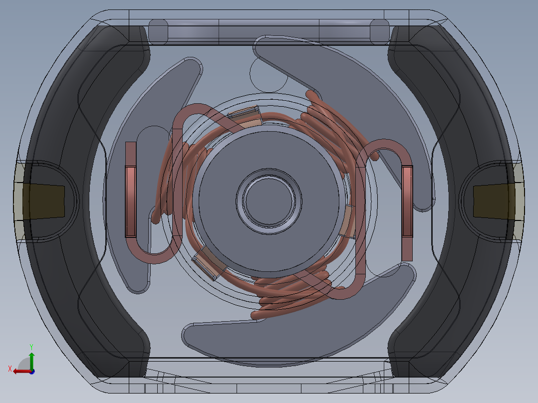 有刷直流电动机后视图