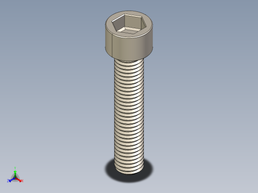 Screw_DIN_912_M10x50F_A2.STEP公制内六角螺钉
