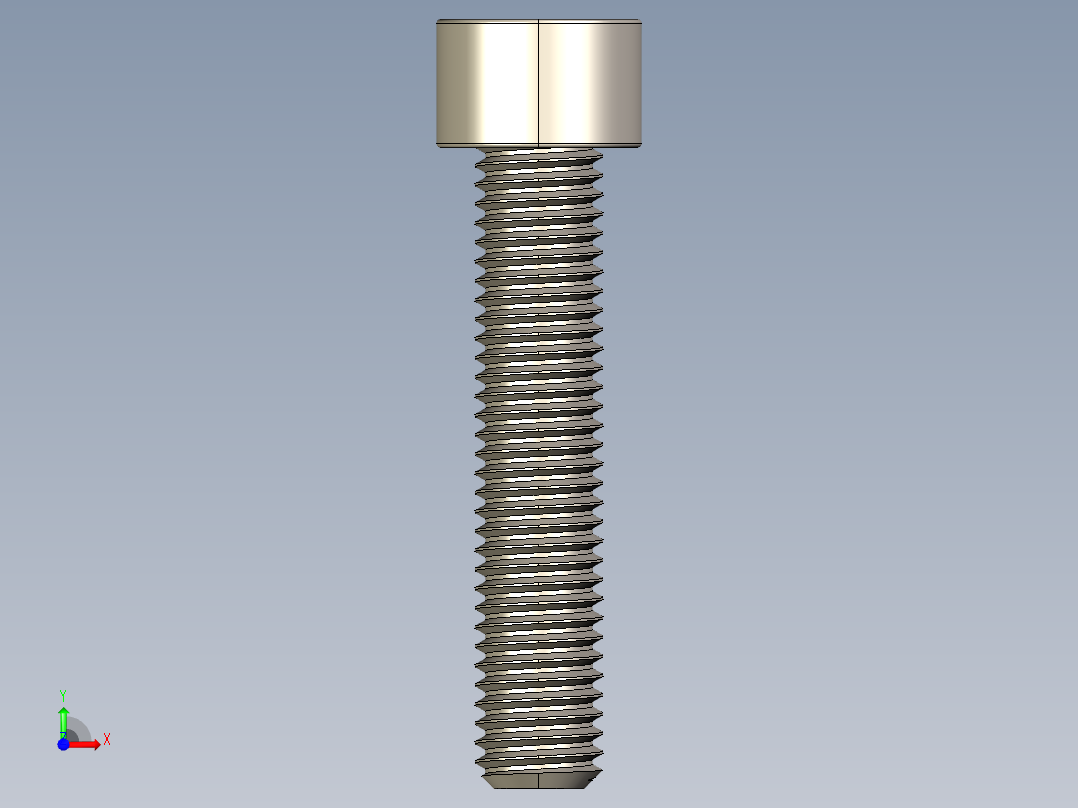 Screw_DIN_912_M10x50F_A2.STEP公制内六角螺钉前视图