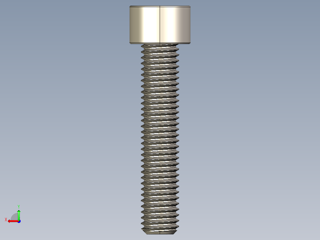 Screw_DIN_912_M10x50F_A2.STEP公制内六角螺钉后视图