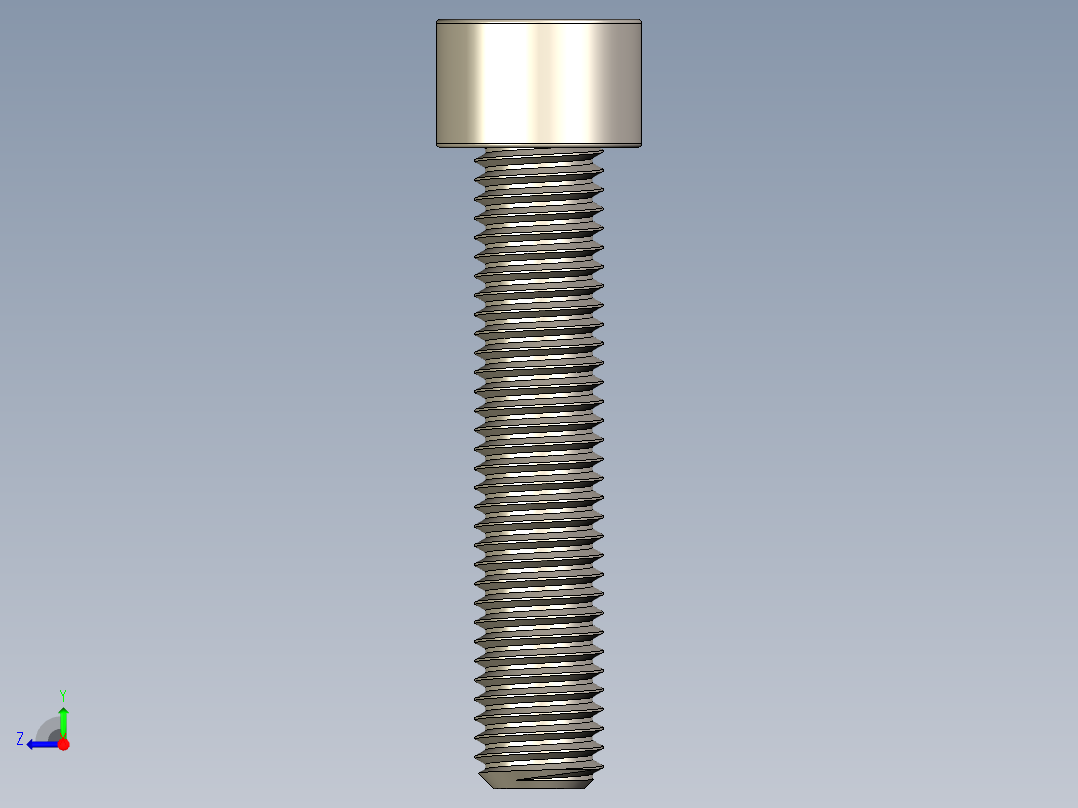 Screw_DIN_912_M10x50F_A2.STEP公制内六角螺钉右视图