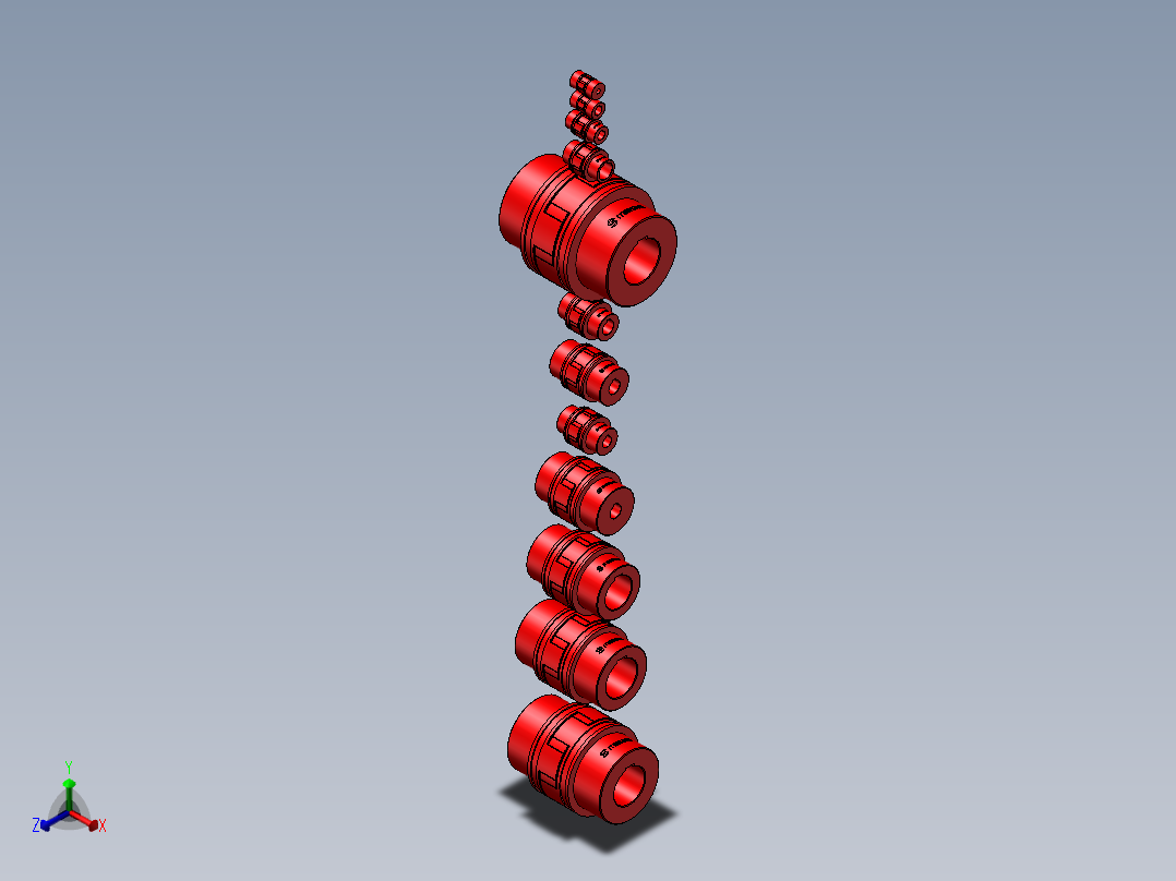 联轴器 LYXL系列 12款正等轴测图