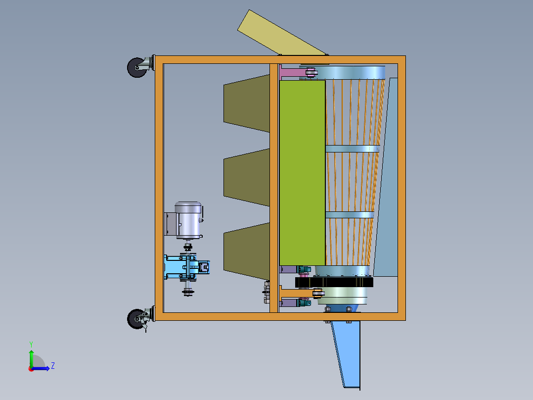 分拣机3D 装配图 部分零件图左视图