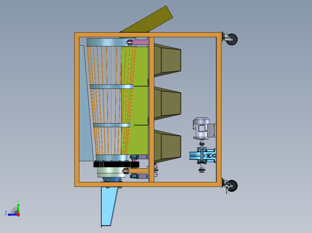 分拣机3D 装配图 部分零件图右视图
