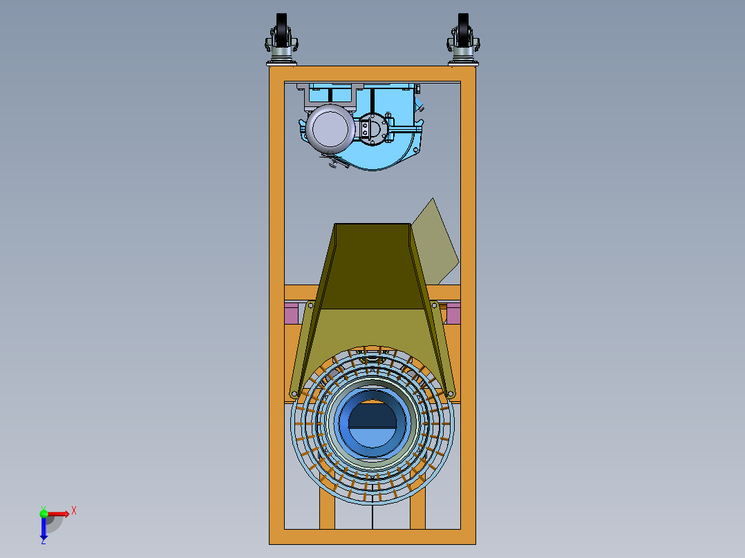 分拣机3D 装配图 部分零件图俯视图