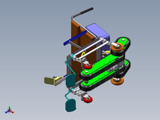 轮履切换轮椅正等轴测缩略图