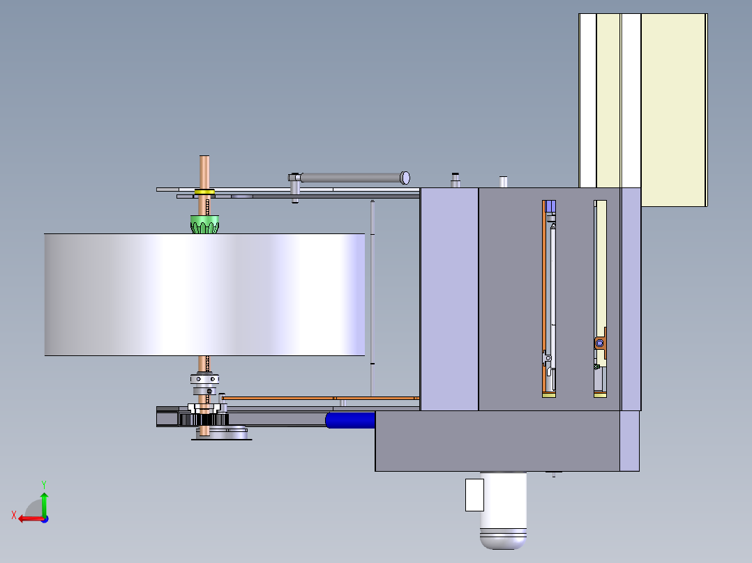 焗油纸包机上浆后视图