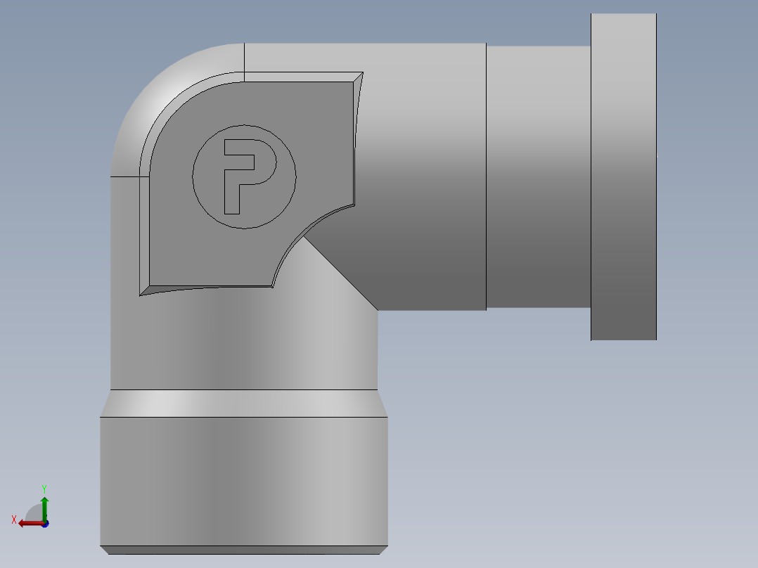 法兰接头、1DFS9-42-16后视图