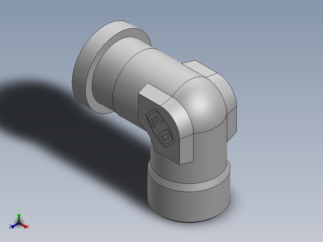 法兰接头、1DFS9-42-16正等轴测图