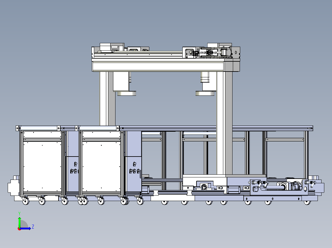 自动化视觉检测机构左视图