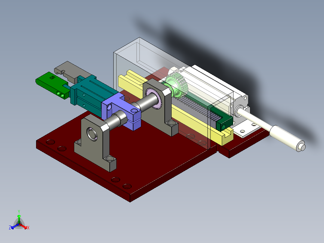 齿轮齿条翻转机构