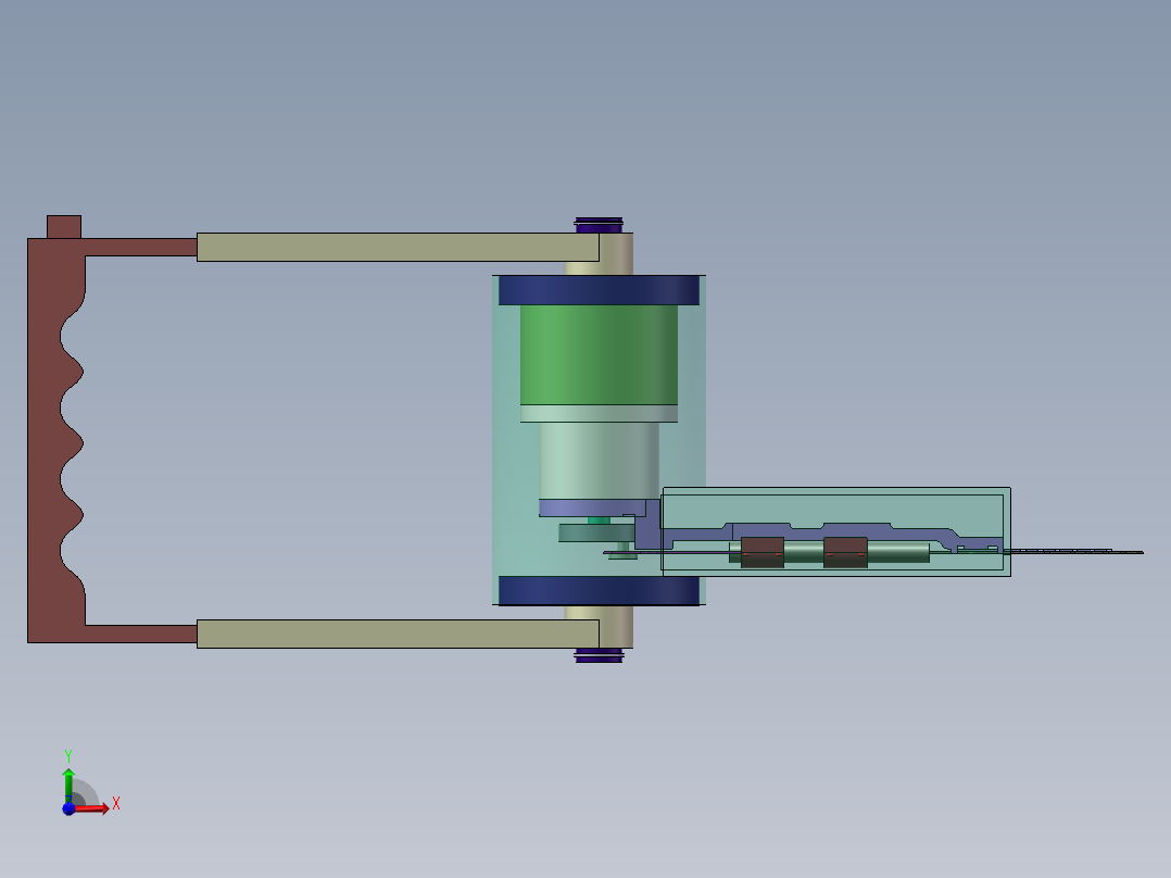 35花椒采摘机机械结构设计SW21版三维模型说明书CAD图纸资料C20335前视图