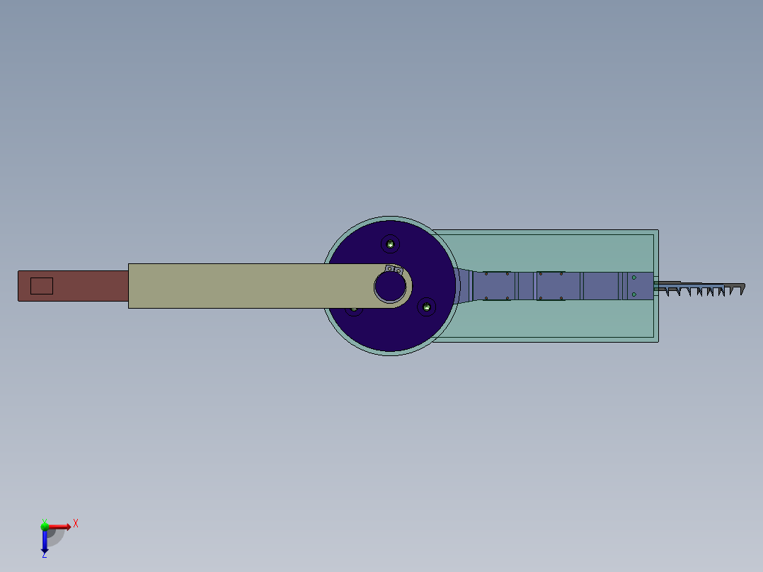 35花椒采摘机机械结构设计SW21版三维模型说明书CAD图纸资料C20335俯视图