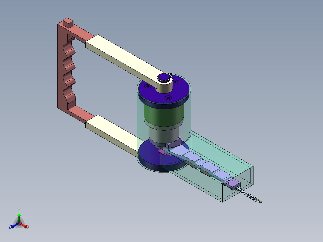 35花椒采摘机机械结构设计SW21版三维模型说明书CAD图纸资料C20335正等轴测图