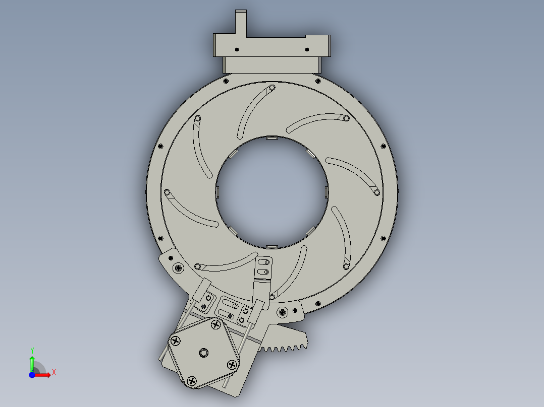 电机内撑组件前视图