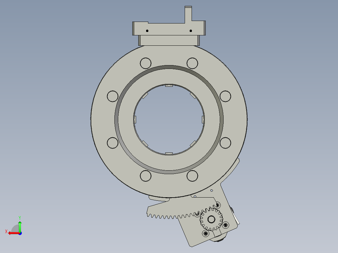 电机内撑组件后视图