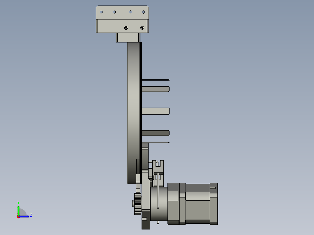 电机内撑组件左视图