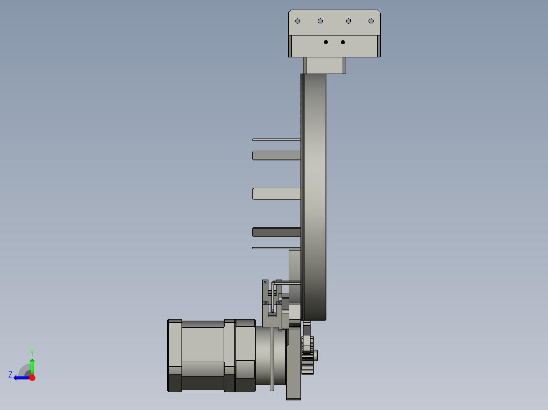 电机内撑组件右视图