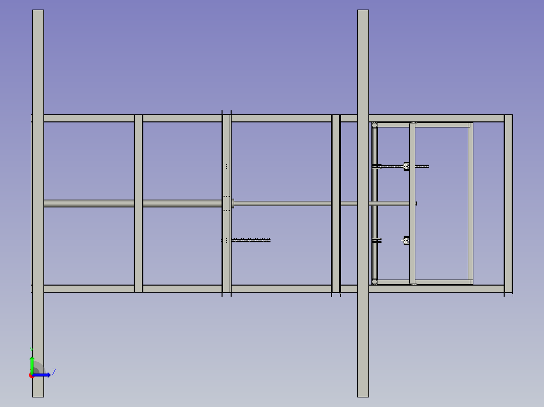 升降货梯的导轨驱动装置左视图