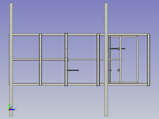 升降货梯的导轨驱动装置左视缩略图