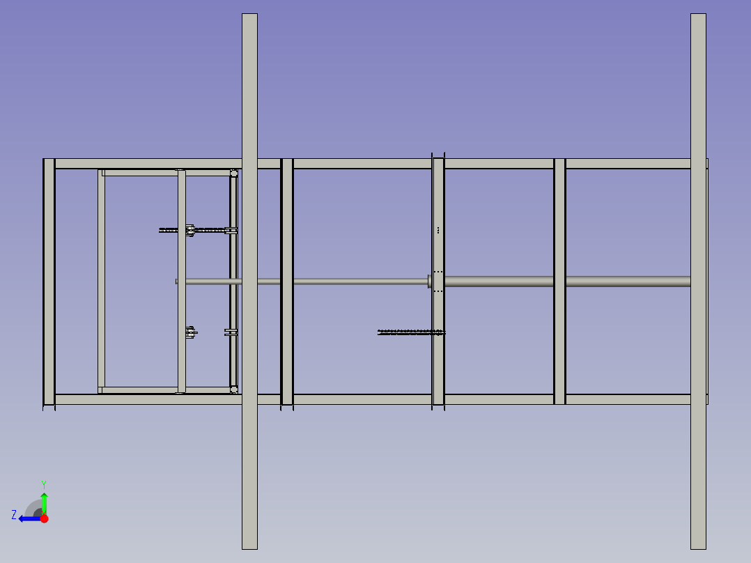升降货梯的导轨驱动装置右视图