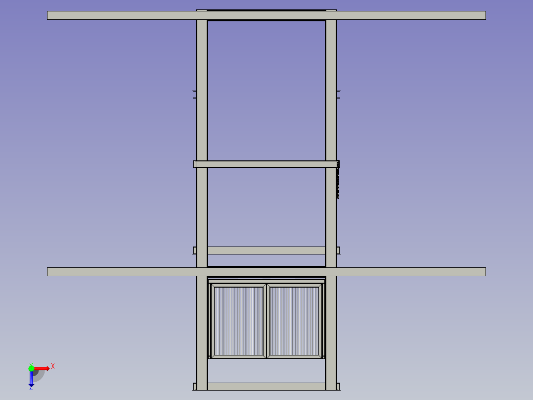 升降货梯的导轨驱动装置俯视图