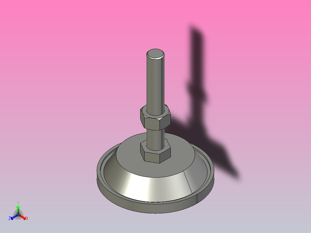 配橡胶垫简易型地脚@AJE AJES主视图