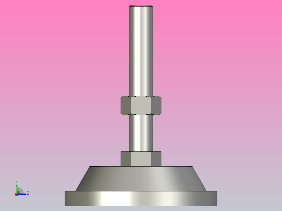 配橡胶垫简易型地脚@AJE AJES左视图