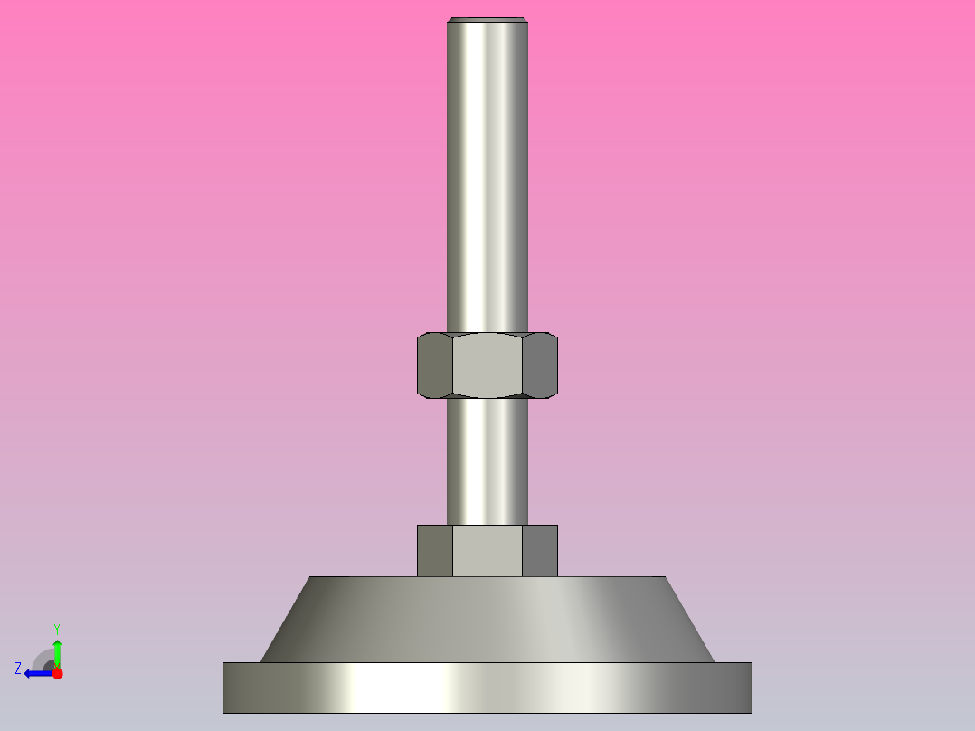 配橡胶垫简易型地脚@AJE AJES右视图