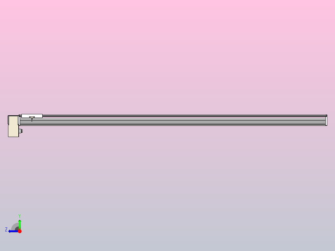 皮带直线轴半封闭可选导轨TPA-HNB-220D-176-L3000-RP-Y-P1K-N3右视图