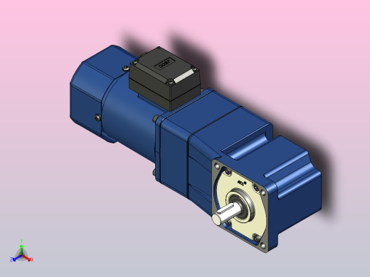 YB电磁制动电机40yb02-1800正等轴测缩略图