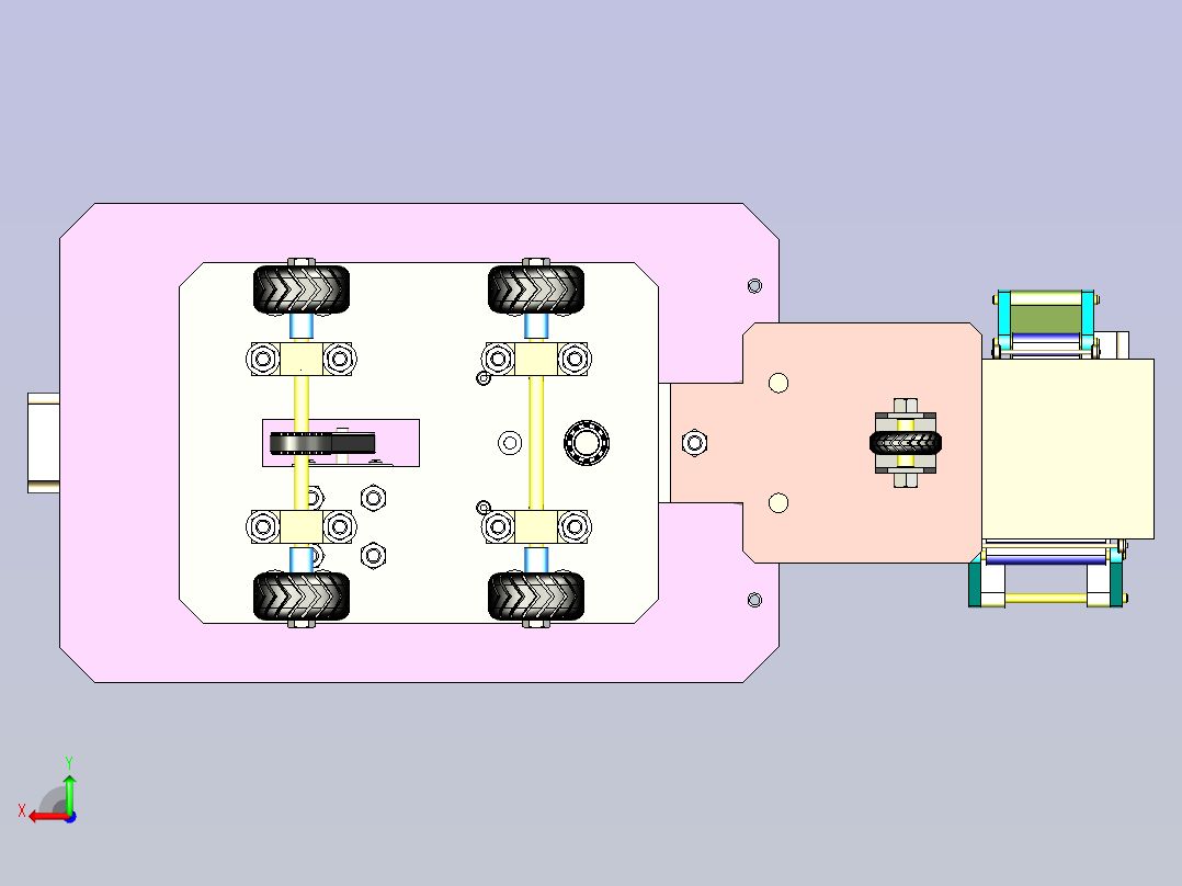搬运整理机器人后视图