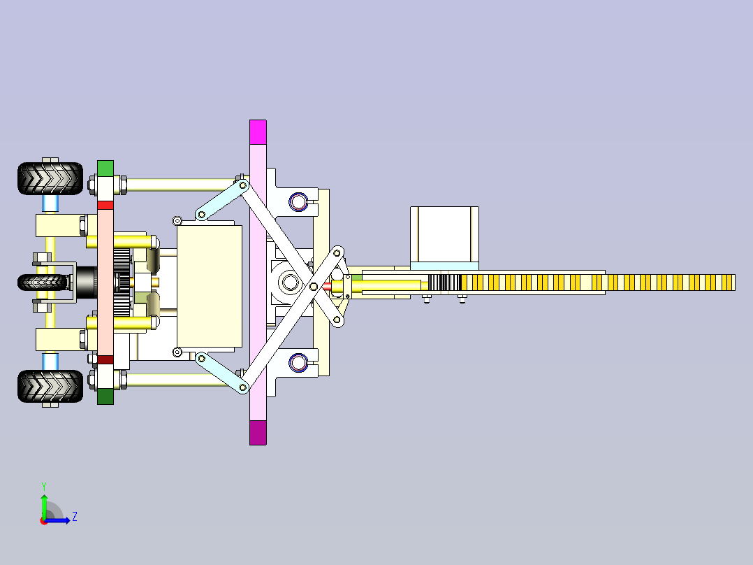 搬运整理机器人左视图