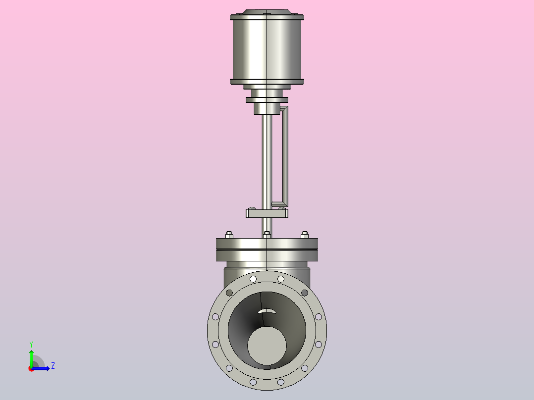J641H气动截止阀[300]左视图