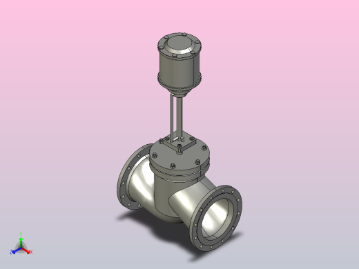 J641H气动截止阀[300]正等轴测缩略图