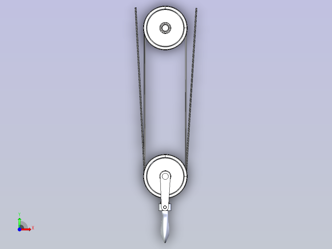 起重机吊钩前视图