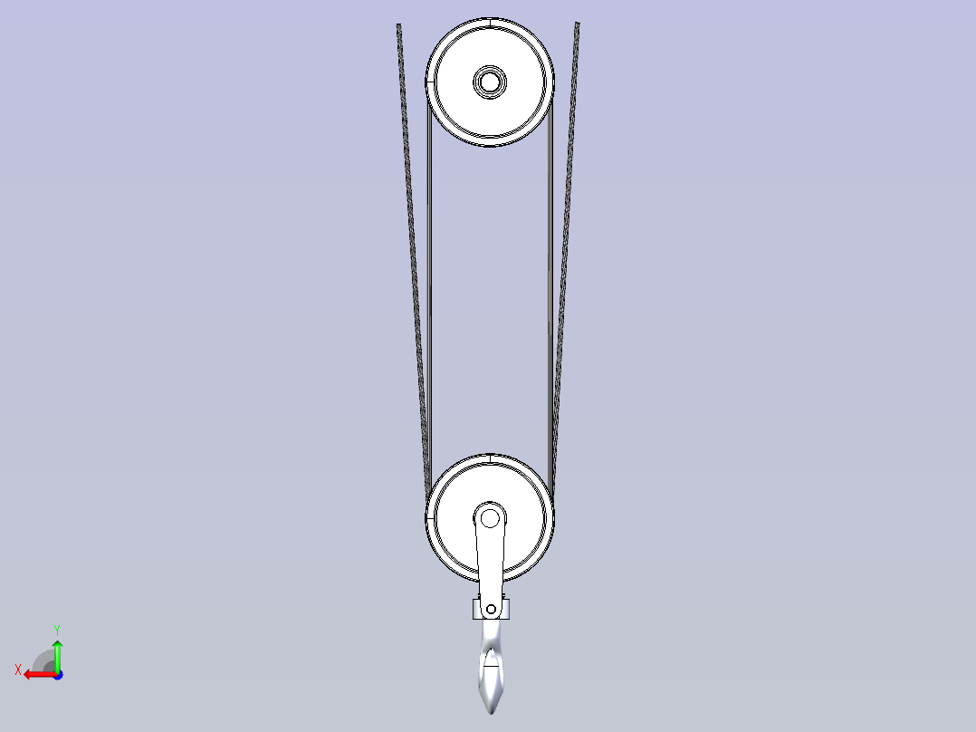 起重机吊钩后视图