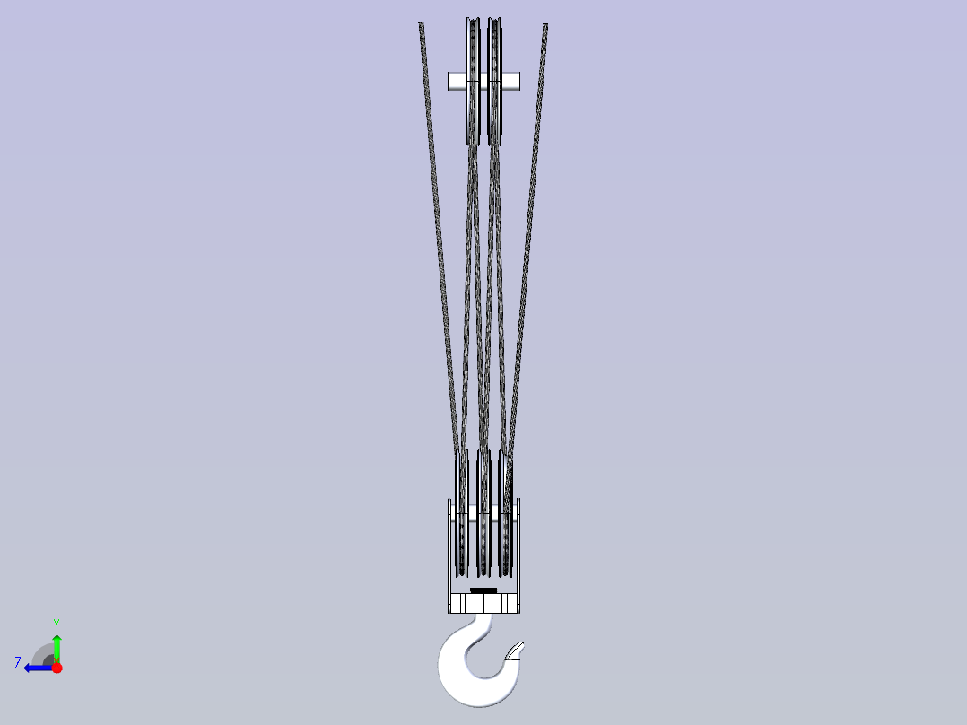 起重机吊钩右视图