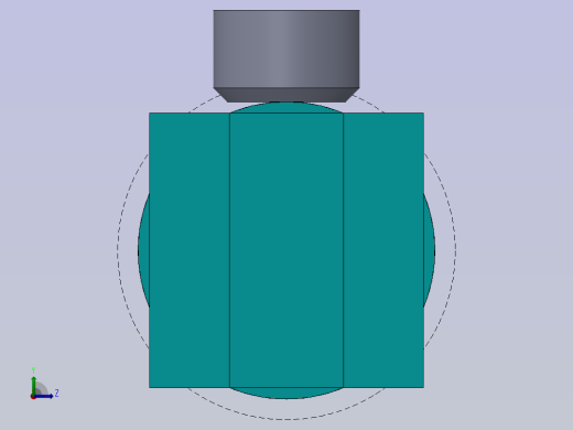 带前法兰的焊接液压缸50x30x701mm左视缩略图