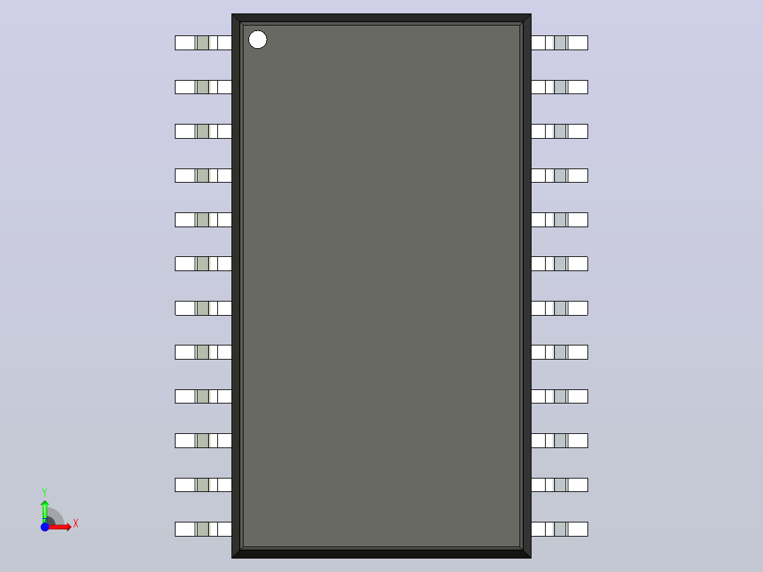 106x SOIC 封装（小外形集成电路）SOIC127P1180X250-24N前视图