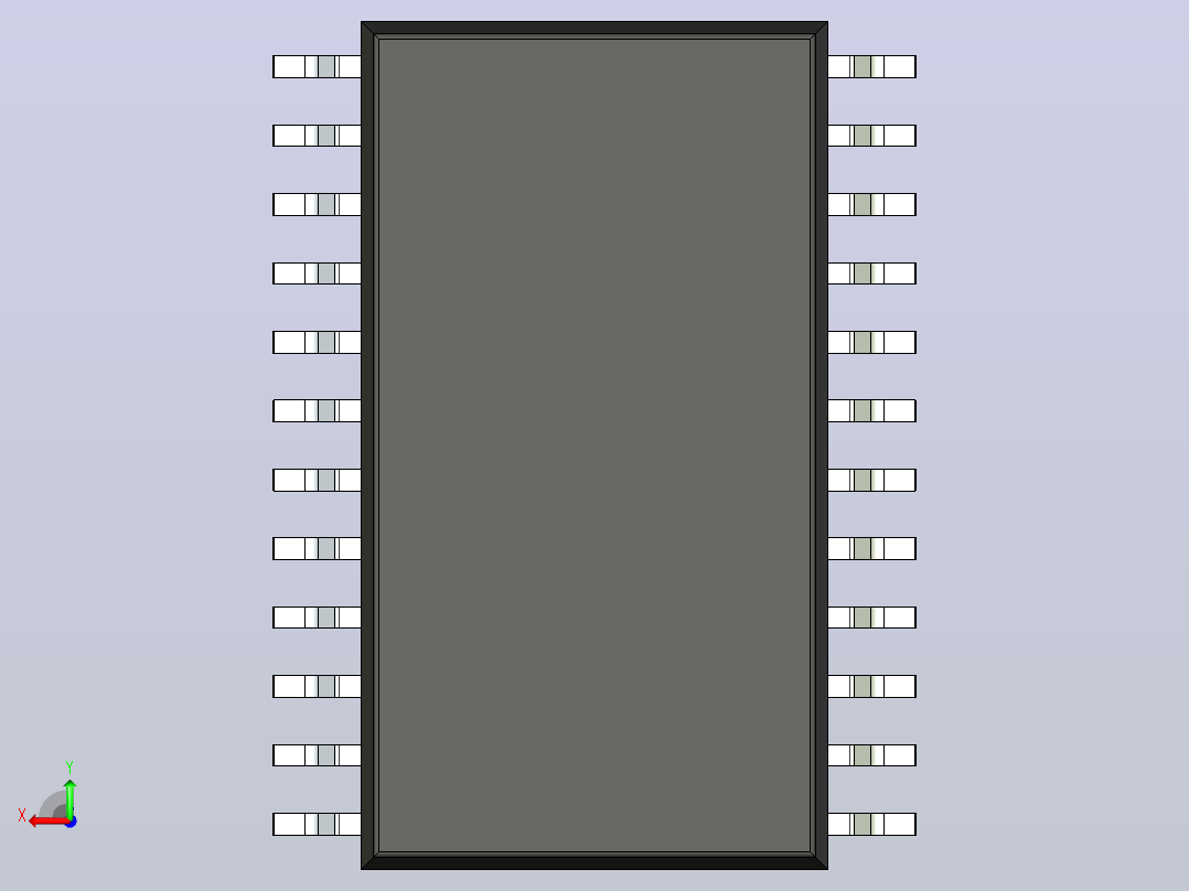 106x SOIC 封装（小外形集成电路）SOIC127P1180X250-24N后视图